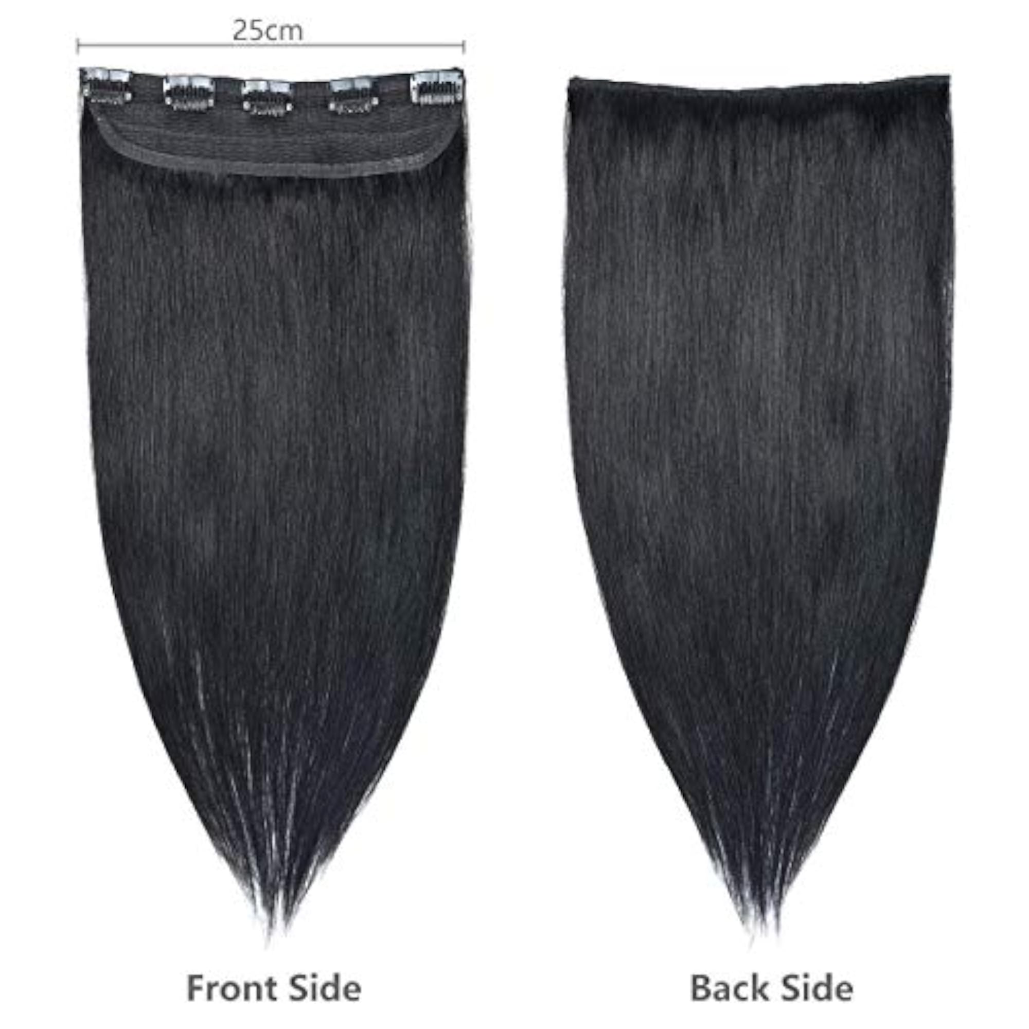 100% Human Hair Extensions with 5 Clips for Women, 18 Inch